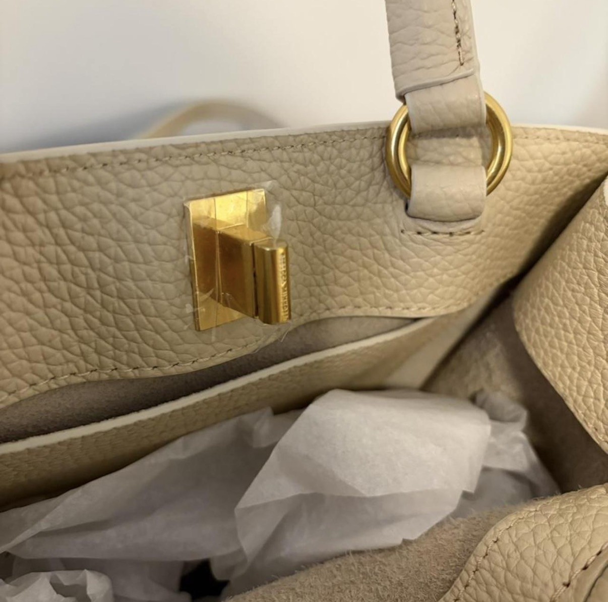 Rebecca Minkoff Darren small Tote Crossbody Strap Beige NWT