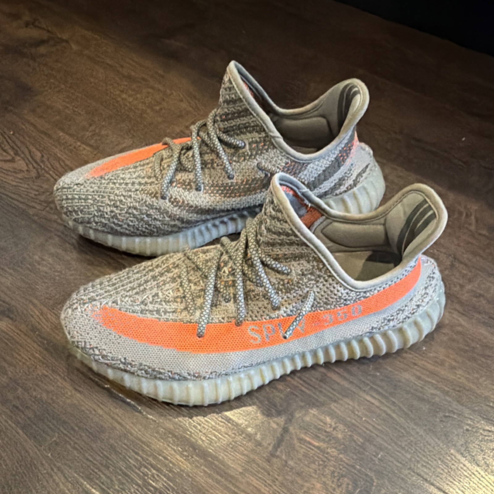 adidas Yeezy Boost 350 V2 Low Top Lace-Up Men’s Sneakers Gray/Orange