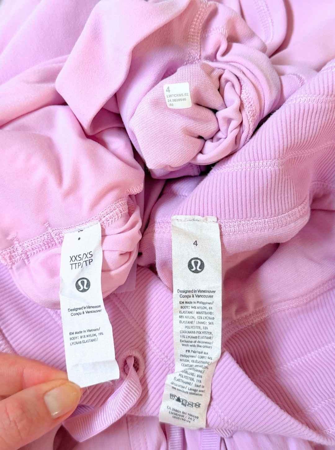 Lululemon Vitapink Dance Studio Pant Align Shorts Bend This Scoop Square Bra Set