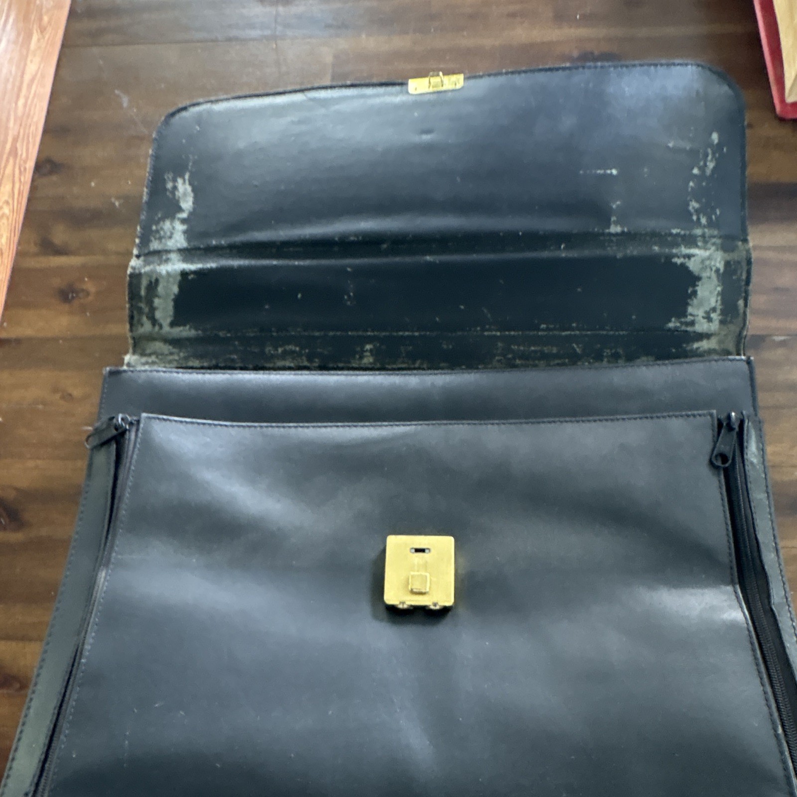 Antler Black Men’s Briefcase/Document Case Top Handle Push Lock Solid