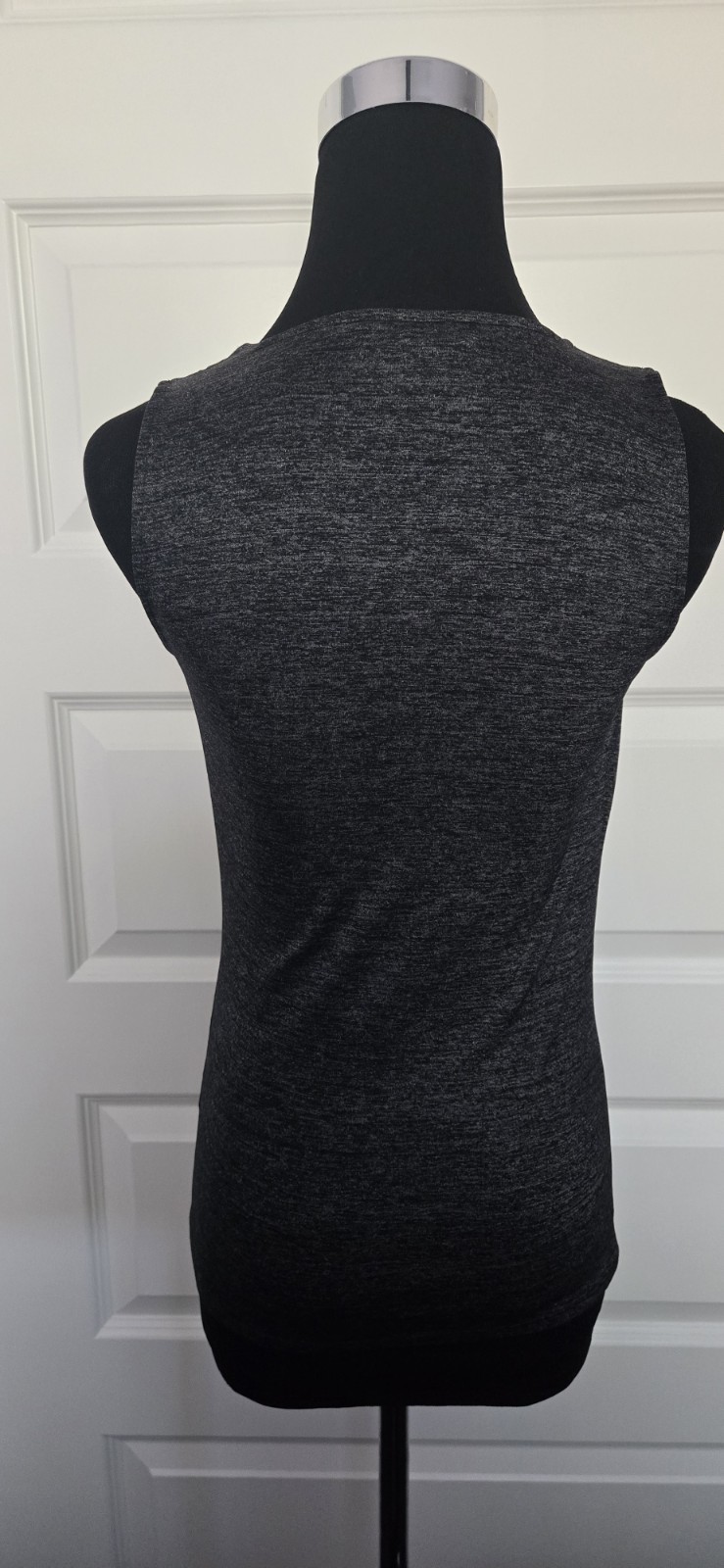 White House Black Market Black Sleveless Tank XXS Silver Accents Cowl Neck