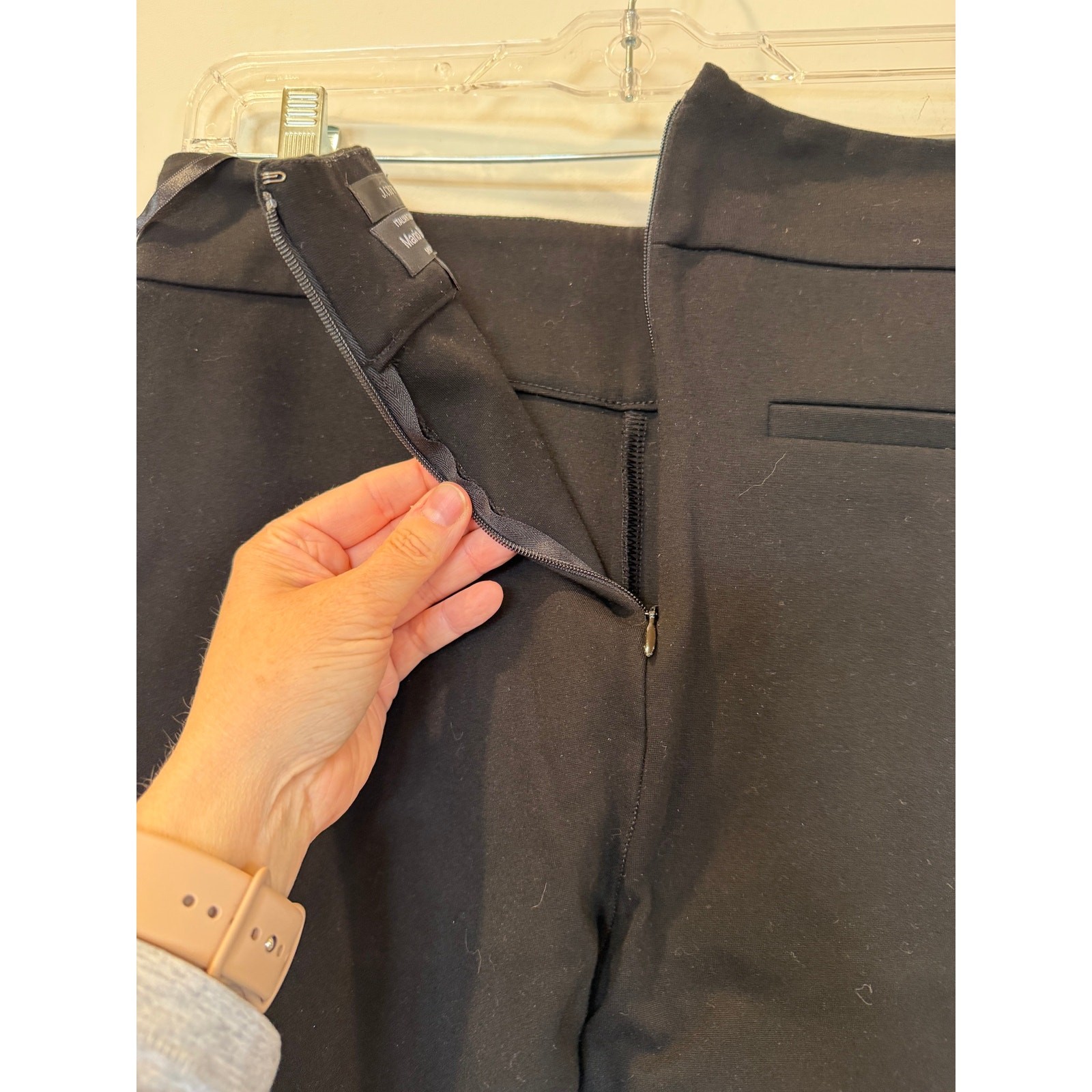 J Crew Mario Bellucci Roxanne Flare Zip Ankle Trouser Pants M Black
