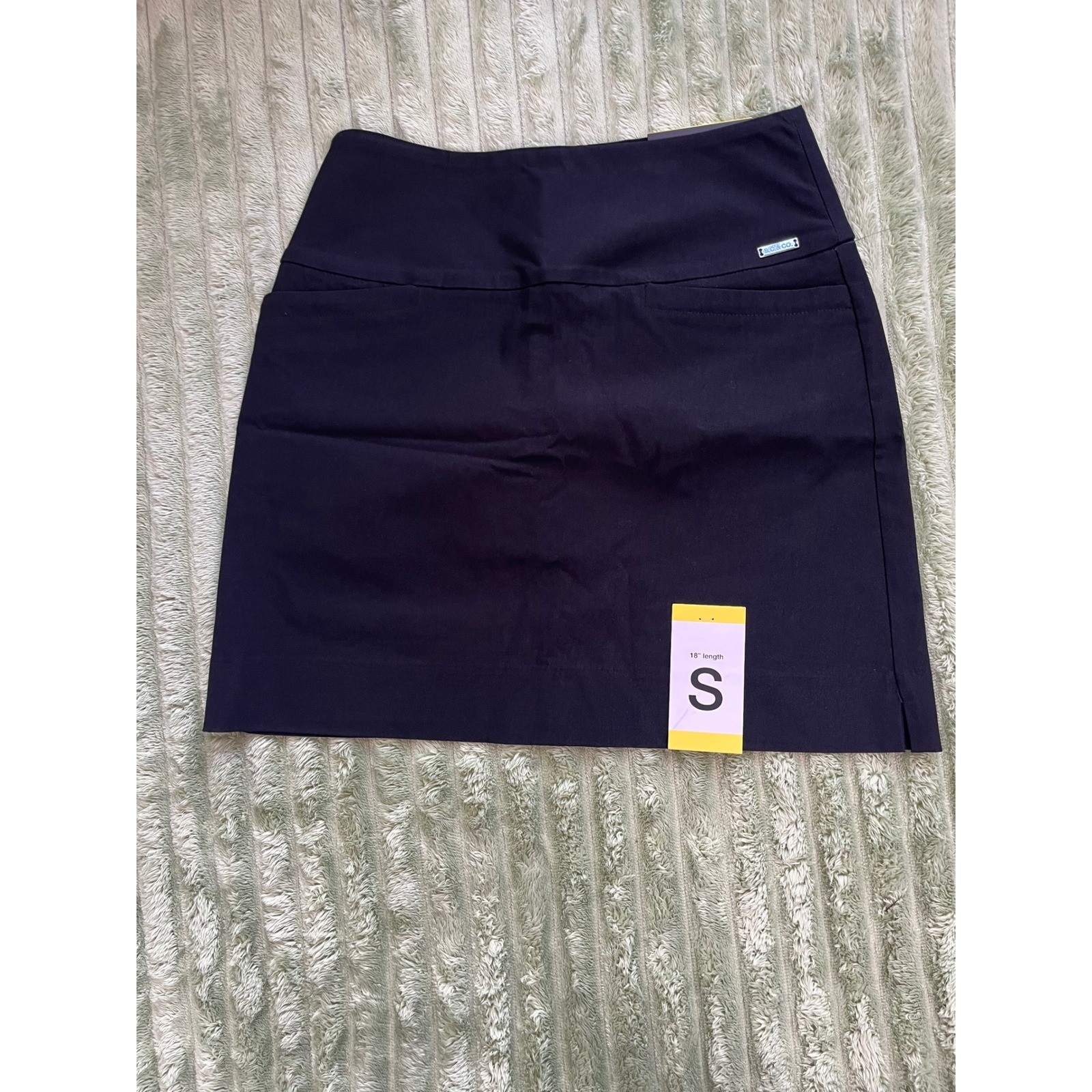 SC & CO Womens 360 Tummy Control Mini Skirt Black Size S 18 Inch Length 1280311