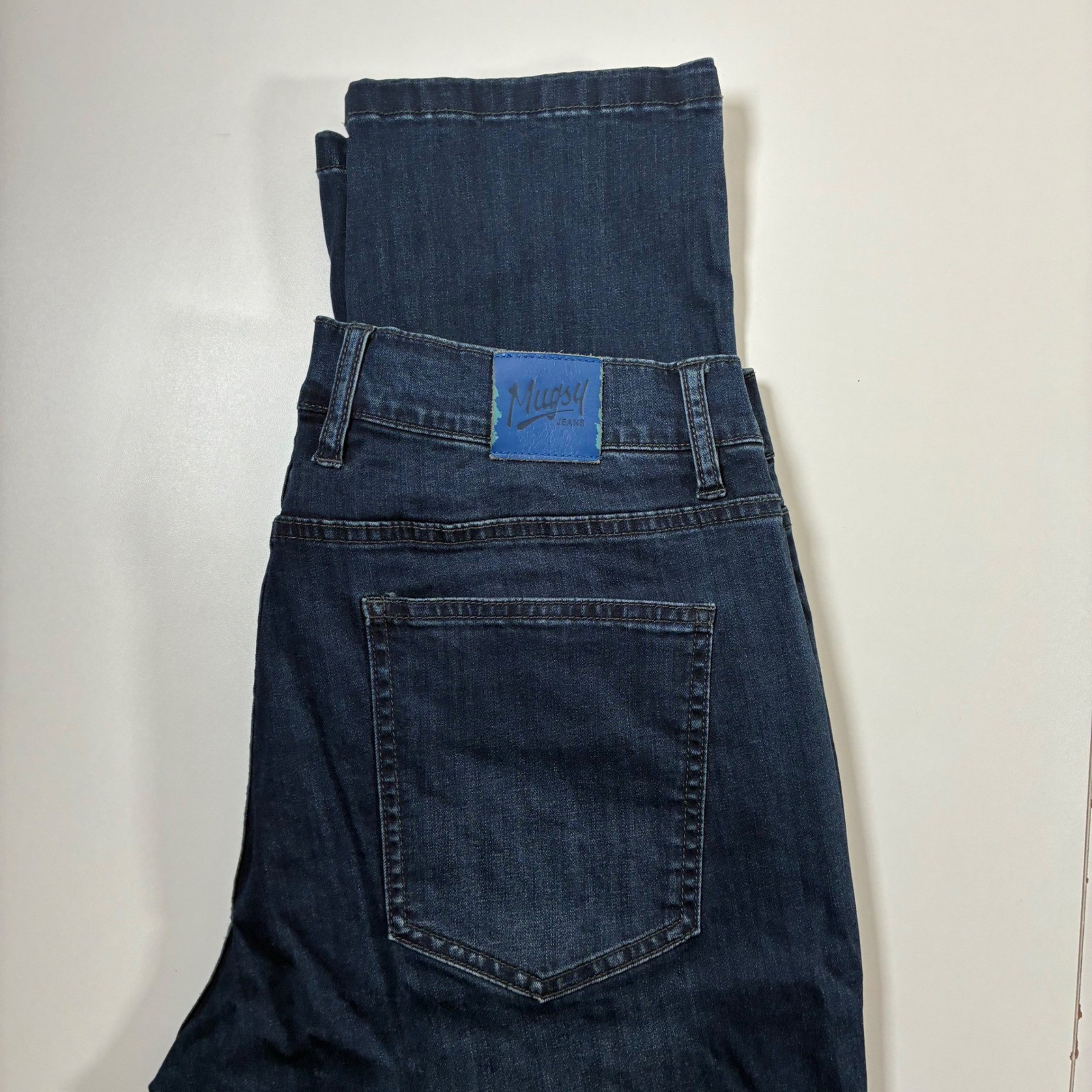 Mugsy Fultons Jeans Men 34×33 Dark Wash Stretch Straight Leg (Tag 36×34)