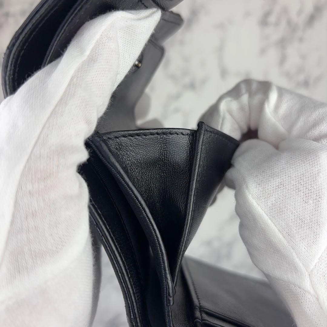 163 CHANEL Matelass lambskin tri fold wallet