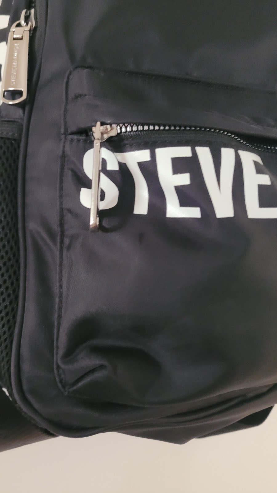 Steve Madden Nylon Logo Backpack, Pink and Black Set, Steve Madden Backpack Set