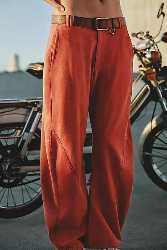 Freepeople – Spotlight Washed Barrel Chino Trousers – Sale Off