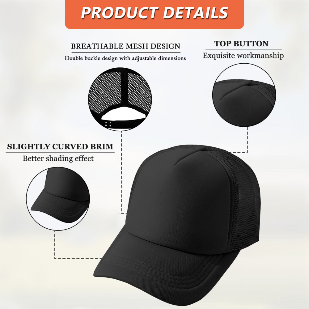 Custom Photo Logo Text Trucker Hat Personalized Adjustable Mesh Cap US Fast Ship