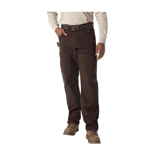 Wrangler RIGGS Workwear Ripstop Ranger Cargo Pant, Dark Brown, Relaxed Fit,