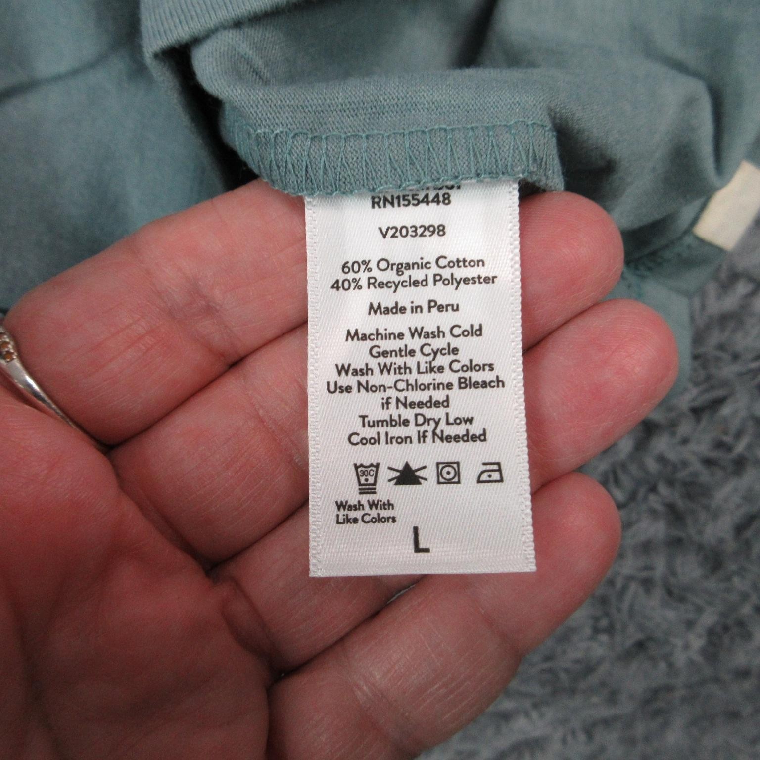 Fair Harbor Shirt Mens L Green Kismet Tee Crew Neck Short Sleeve Tagless NWT