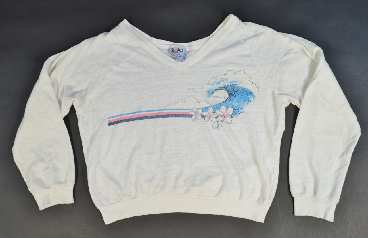 VTG Ocean Pacific Sunwear Lightweight Thin Cropped Pullover OP Medium Shirt