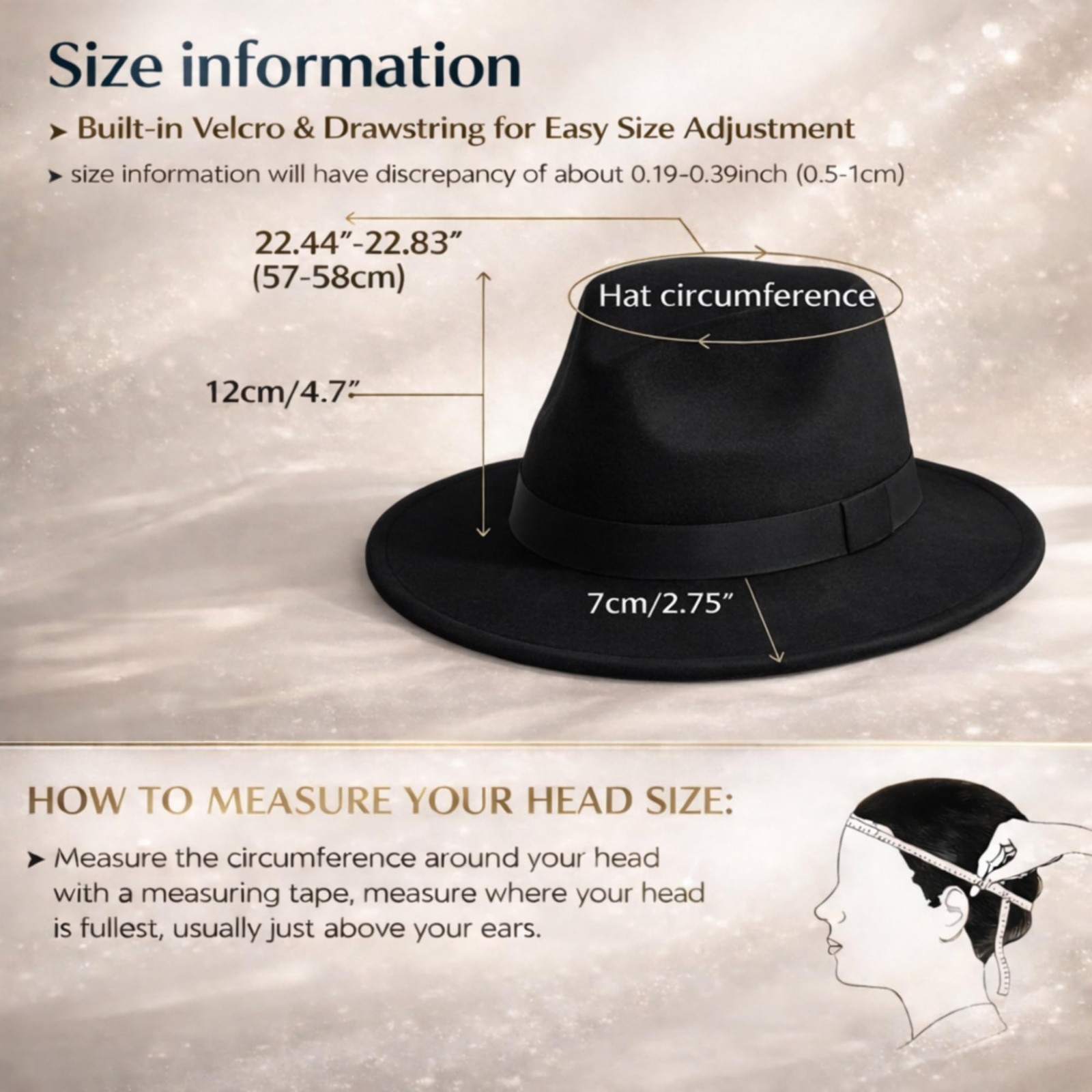 Vintage Wide Brim Fedora Hat for Men & Women | Classic 1920s Panama Style