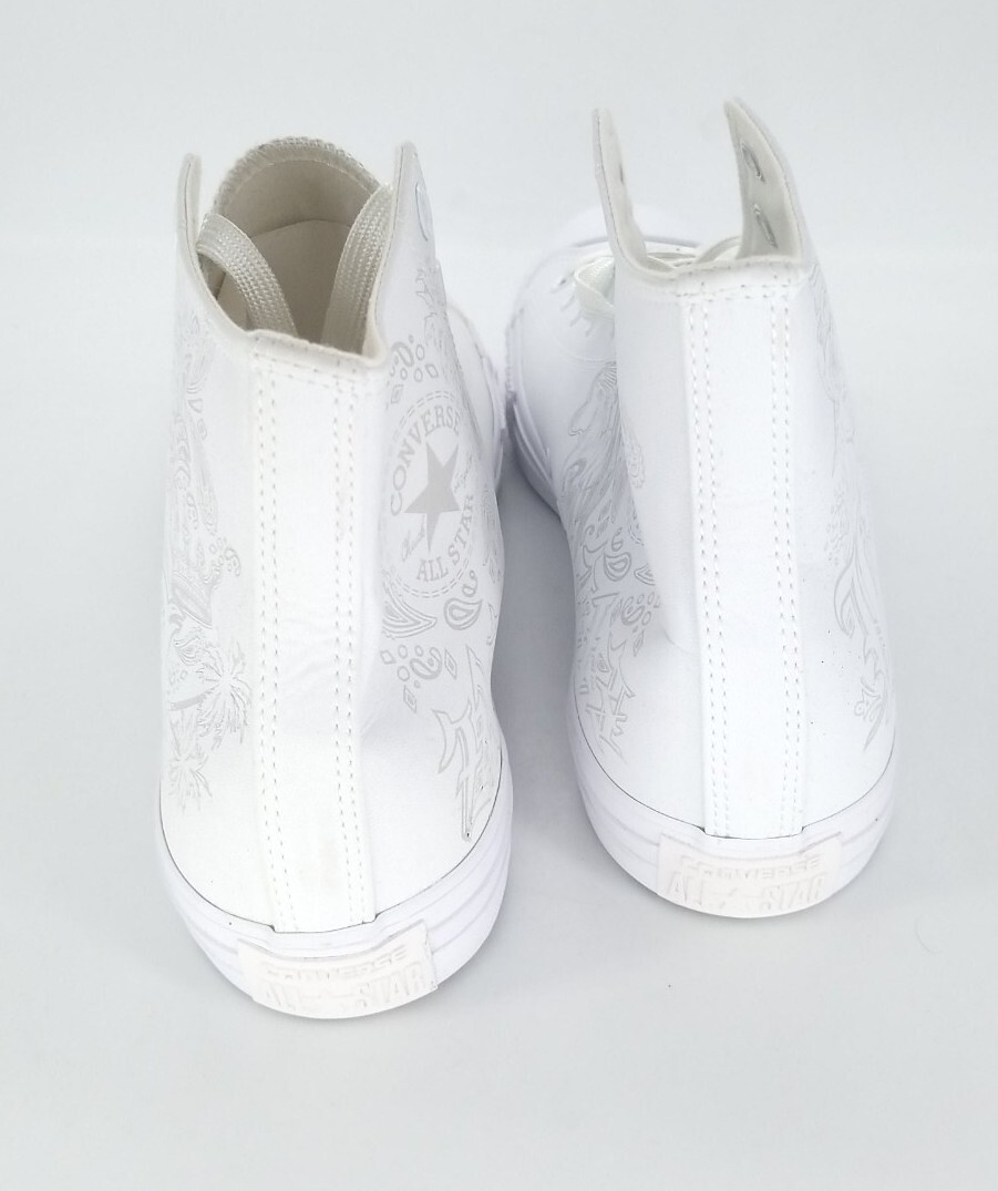 3073 Converse Unisex CTAS Hi Special Unique White Size 10.5 Mens 12.5 Womens US