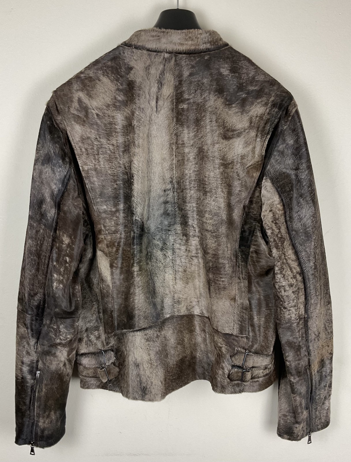 GRAIL $2998 John Varvatos Collection Calf Hair Moto Jacket EU58X US48X