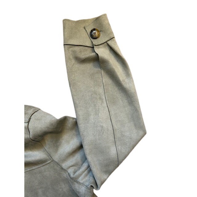 Philosophy Republic Clothing Faux Suede Utility Jacket Sage Green Womens Large