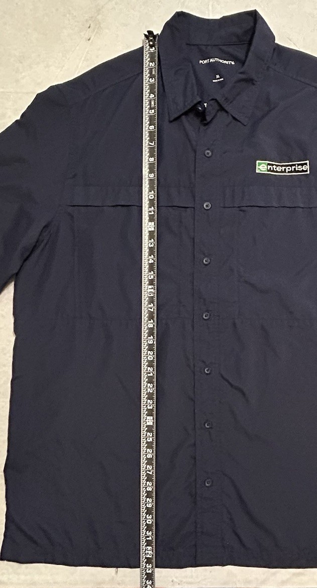 Enterprise Rent-A-Car Button Down Vented Shirt Men’s XL Blue Employee Uniform