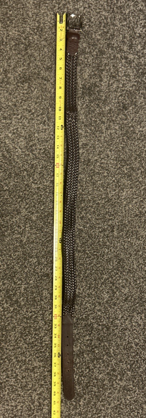 MEN’S DOCKERS BELT SZ 34/85 GENUINE BRAIDED LEATHER Brown