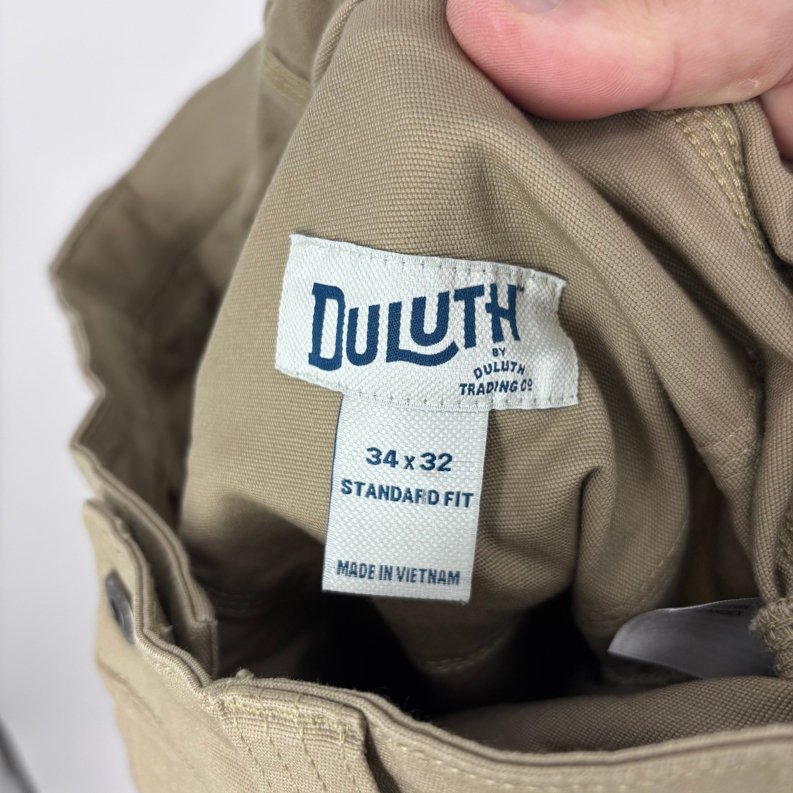 Duluth Trading Flex Fire Hose Ultimate Cargo Pants Mens 32×31 (Tag 34×32) Tan