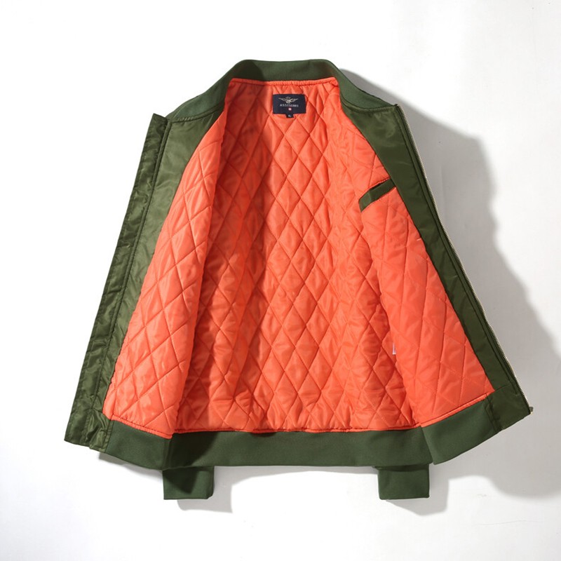Heavy Weight Men’s Full Zip MA-1 Flight Bomber Jacket – Outerwear Coat