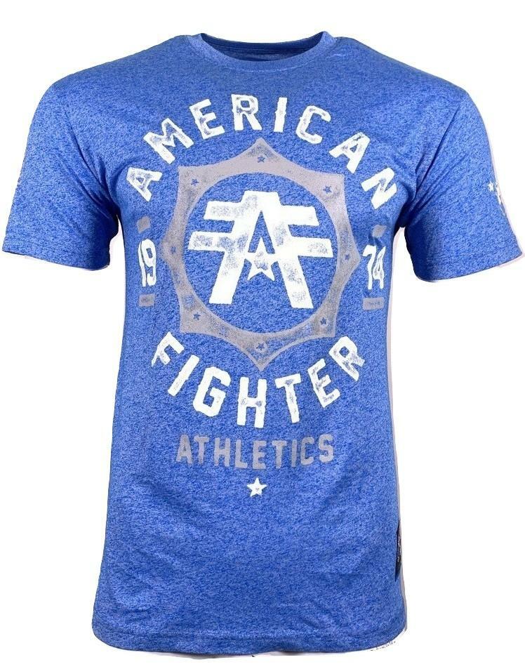 AMERICAN FIGHTER NORTH CAROLINA MARBLE Men’s T-Shirt Blue *