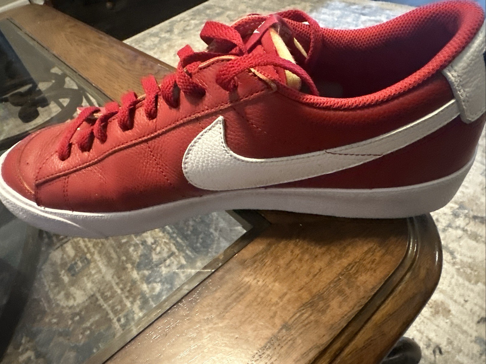 Nike Men’s Low Top Blazers, Size 13 Custom, Red And White Worn Once. 9