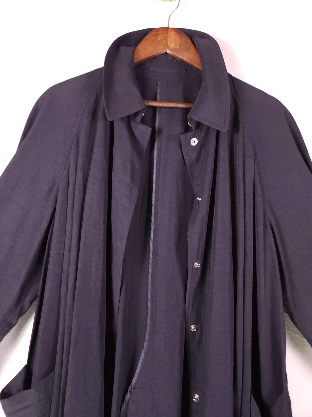 Harrods Knightsbridge Allegri Italy Oversized Linen Blend Coat Minimalist IT 46
