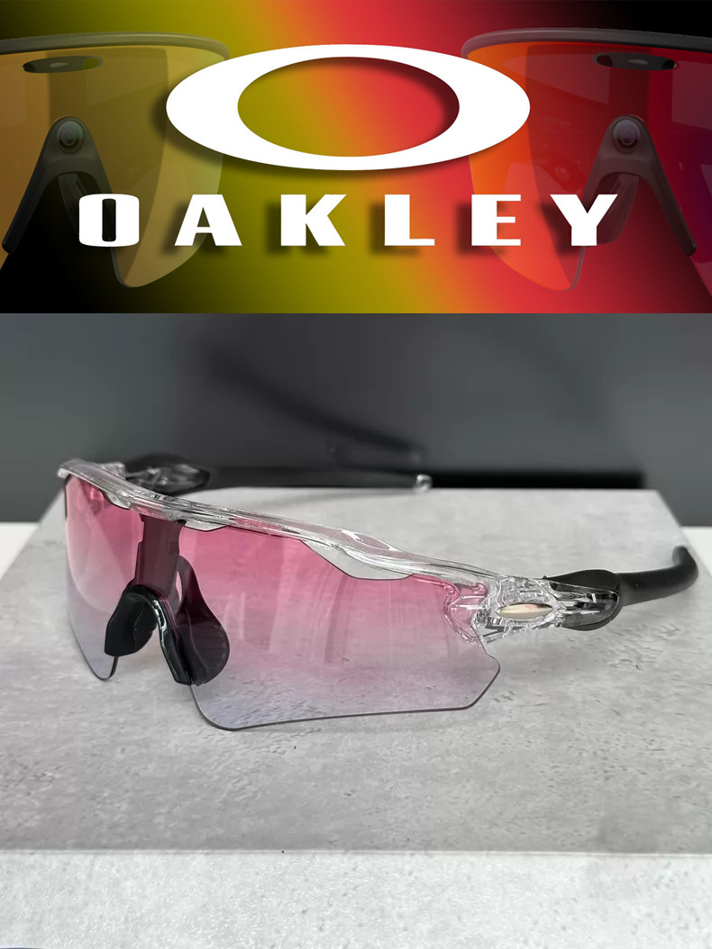 Oakley Radar Ev Path Sport Sunglasses OO9208 Clear Frame Pink Lenses