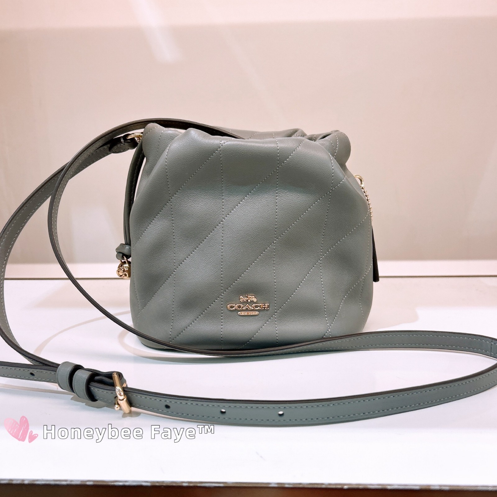 NWT Coach Faye Mini Drawstring Bag With Quilting CDB69/CDC42