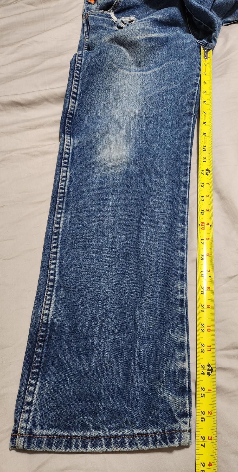 Wrangler FR 13MWZ Flame Resistant Original Fit Jeans 32×30 Distressed