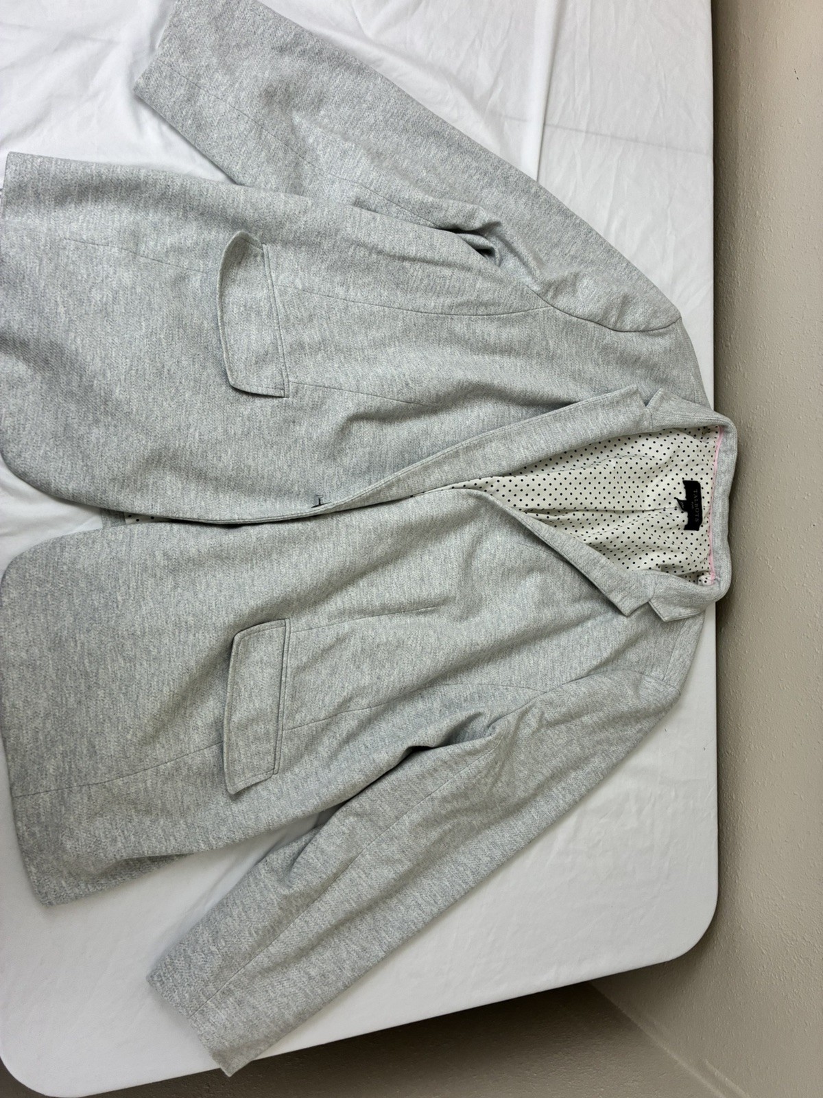 Talbots Plus Ponte Knit Blazer NWT Women’s Sz 20W Gray Minimalist Modal Office