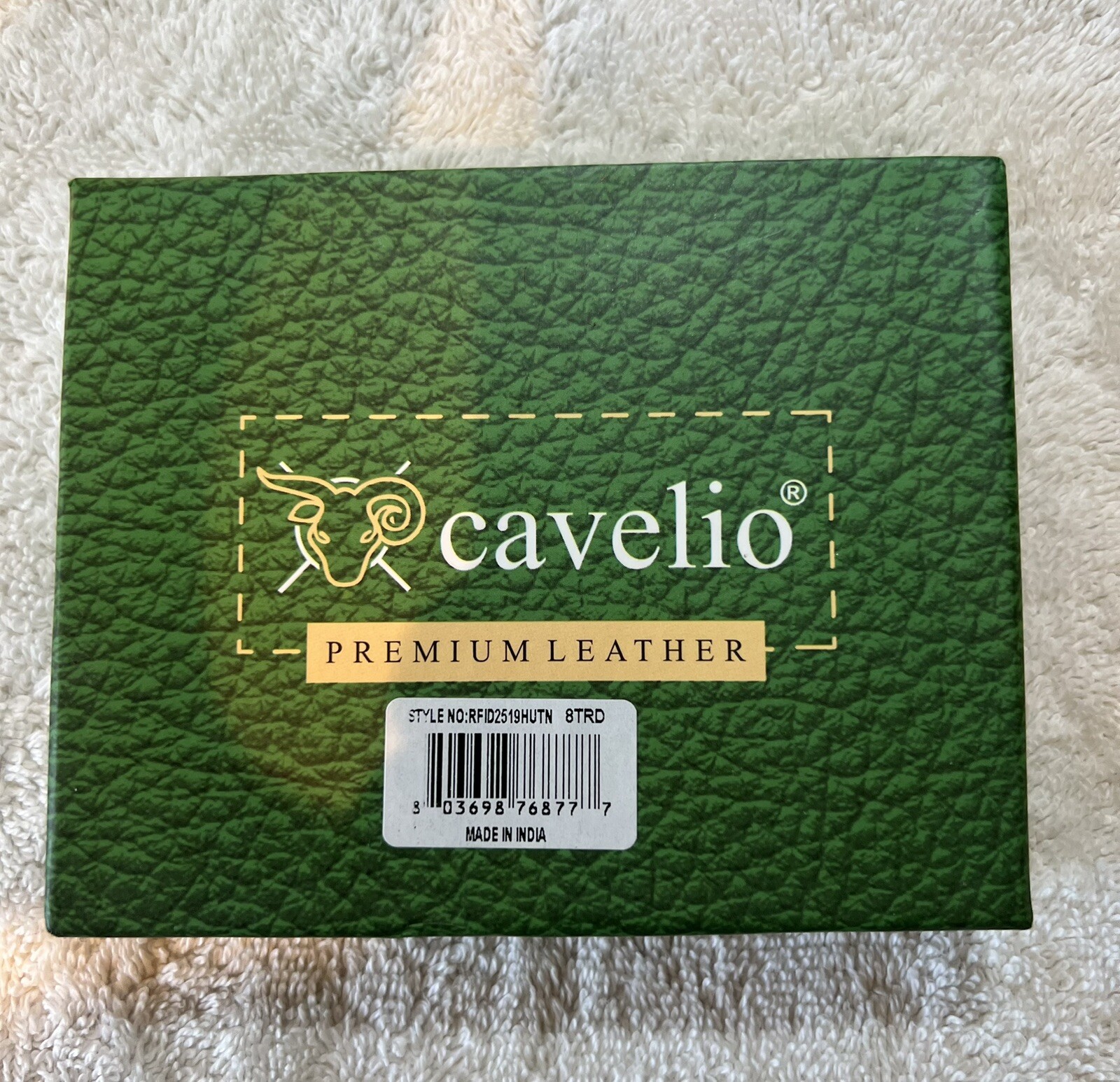 Cavelio Genuine BROWN TAN Leather Trifold Badge Wallet police fire marshall