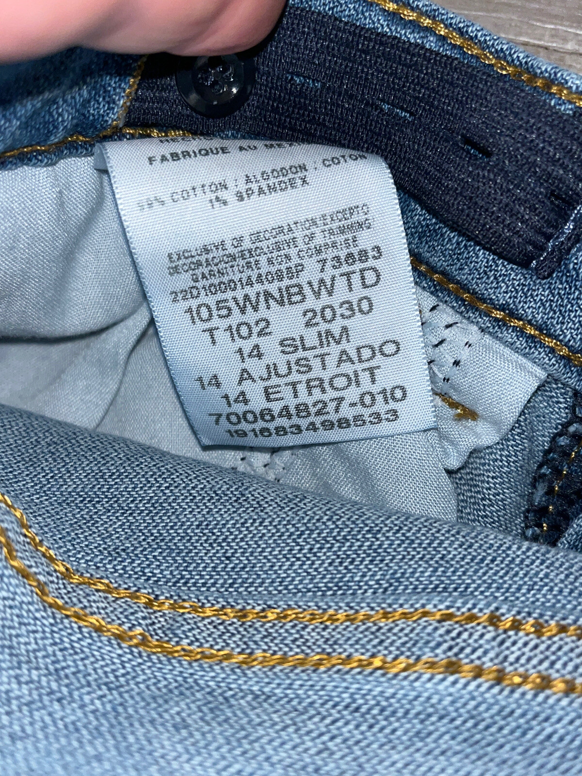 Wrangler Straight Adjustable 14 Slim Boys Jeans NWT Light Blue Denim Stretch