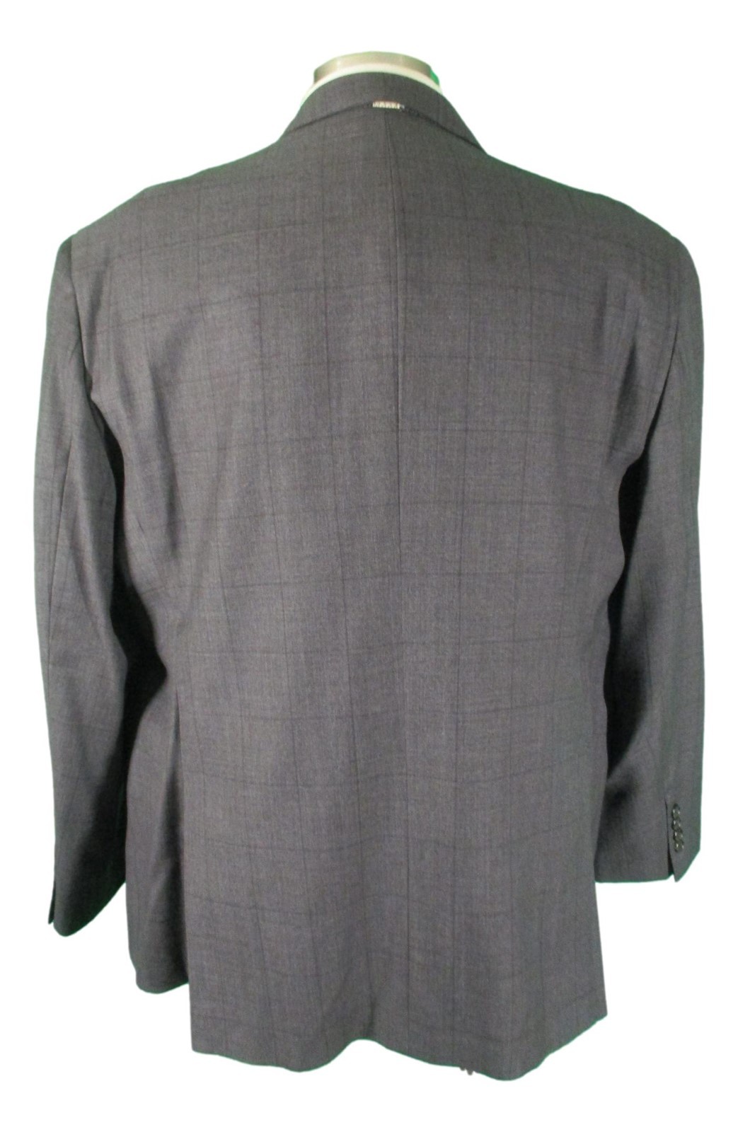 Todd Snyder Mens Charcoal Windowpane 2 Btn Wool Mayfair Fit Sport Coat 48R