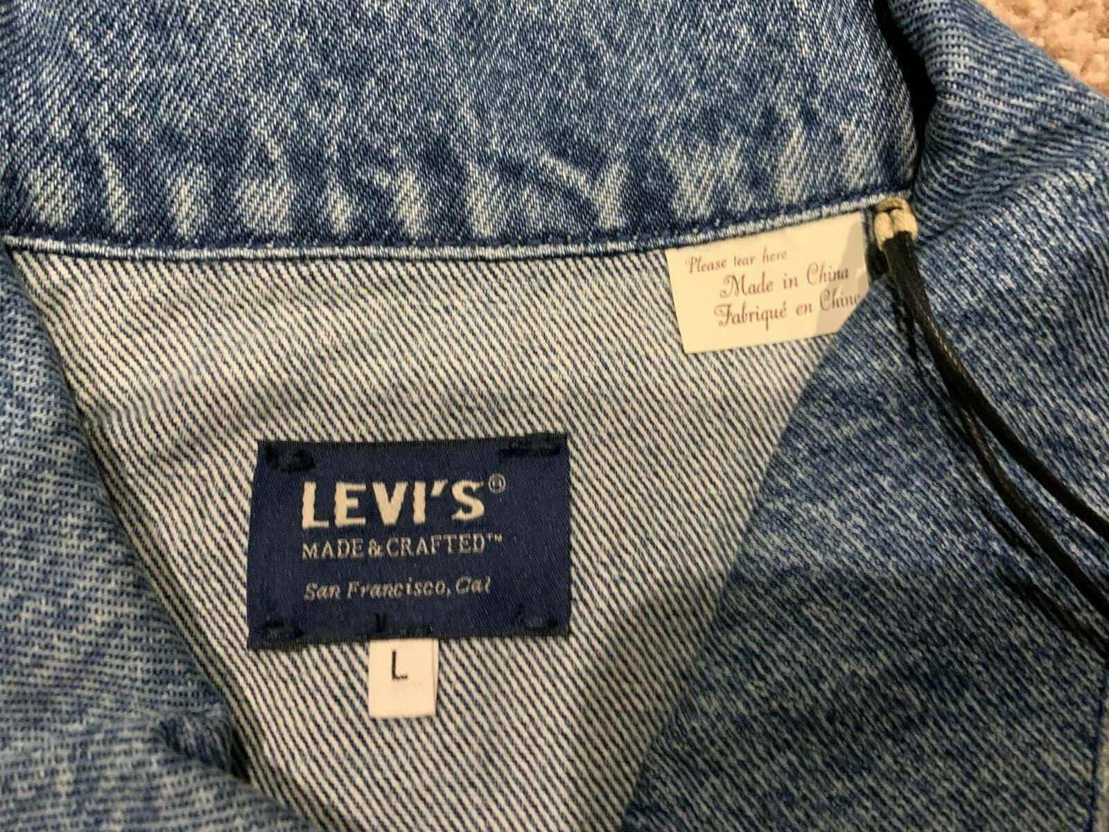 Levi’s Made & Crafted Spliced Bomber Trucker Jacket Men’s Large NWT RT$498 B12