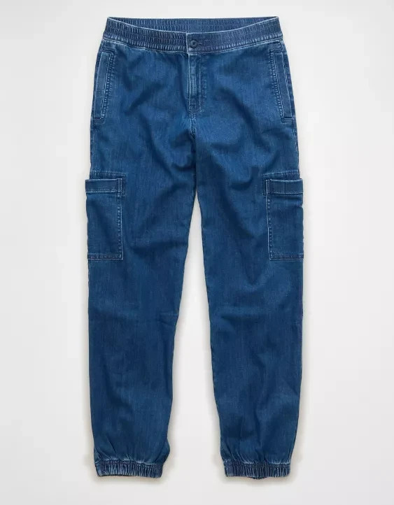 AE – Dreamy Drape Stretch Low-Rise Baggy Jogger Jean – Save More