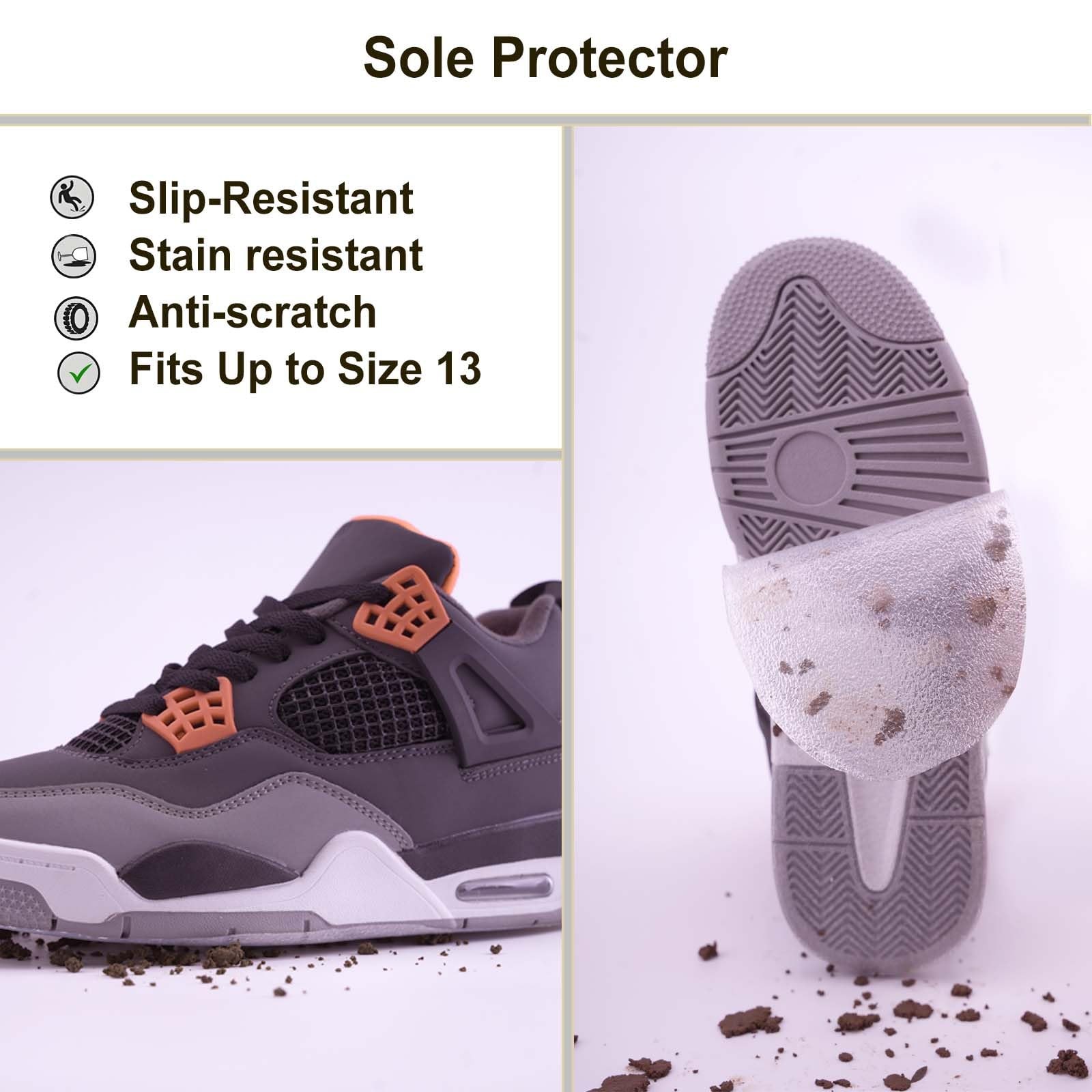 Sole Protector for Sneakers 4 Pack Non Slip Wear Resistant Crystal Clear 3M Sol