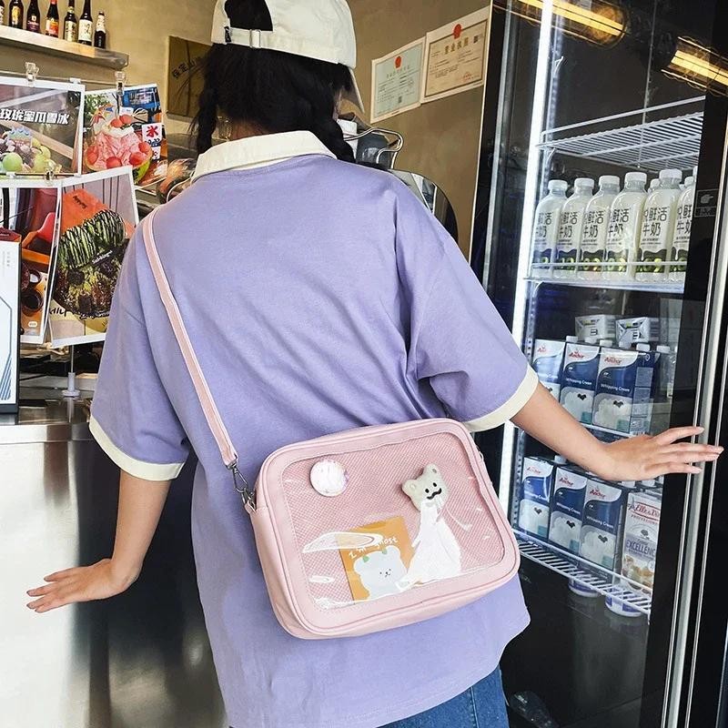 Women’s Ita Crossbody Bag Clear Transparent Shoulder Messenger Purse Cute Kawaii