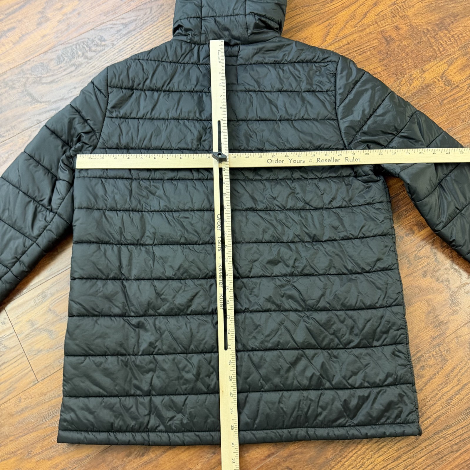 Stutterheim Jacket Mens XL Black Raincoat Hooded Quilted Full Zip Insulated