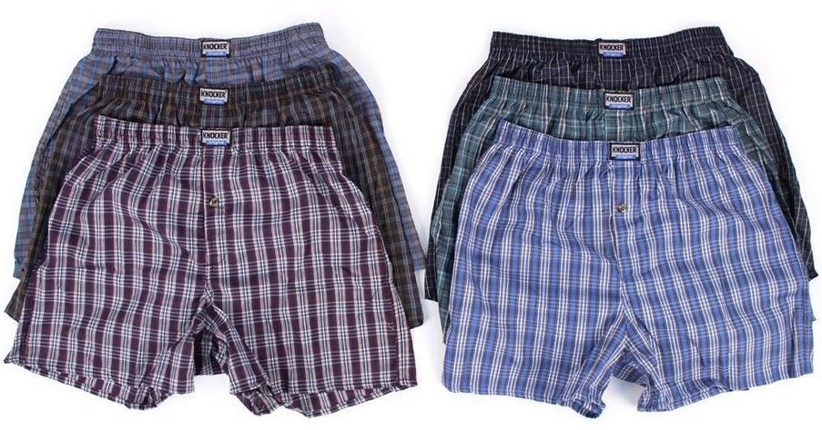 Men Knocker Boxer Trunk 3 6 12 Pack Lot Plaid Shorts Checkered Underwear Briefs