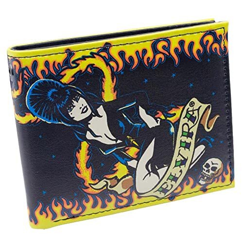 kreepsville 666 Elvira Mistress of the Dark Flame Skull Heart Tattoo Wallet