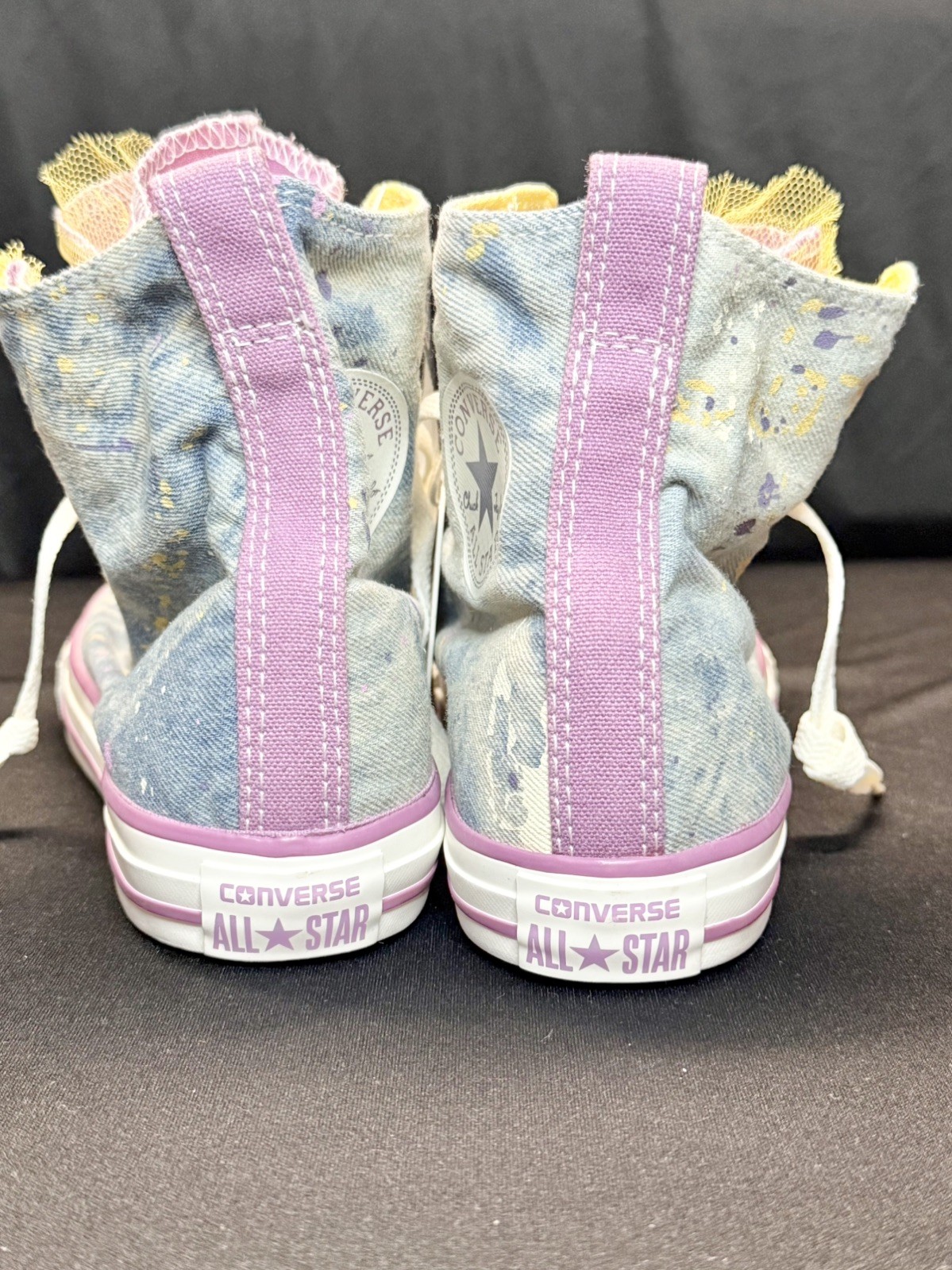 Converse 651703F CTAS Paint Splatter High Tops Junior Sz US 5 EU 37.5