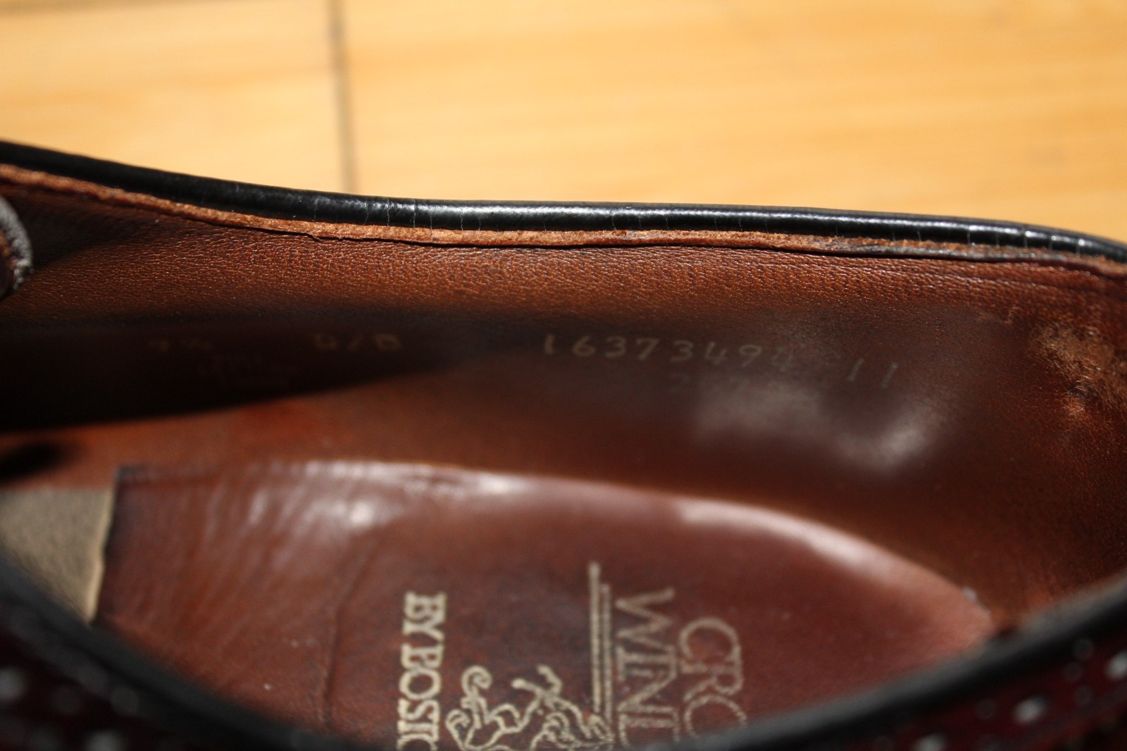Vtg Bostonian Crown Windsor 9.5 D Leather Wingtip Oxford Dress Shoes Land Laster