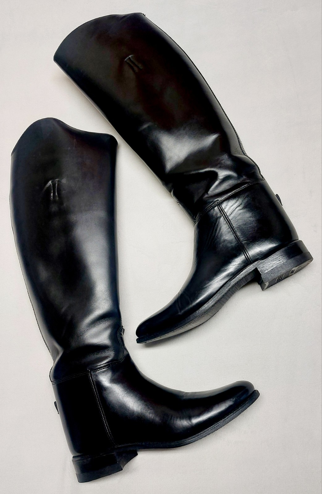 Women’s The Effingham Equestrian Riding Boots Style 100L Black Sz 8.5 Wide Calf