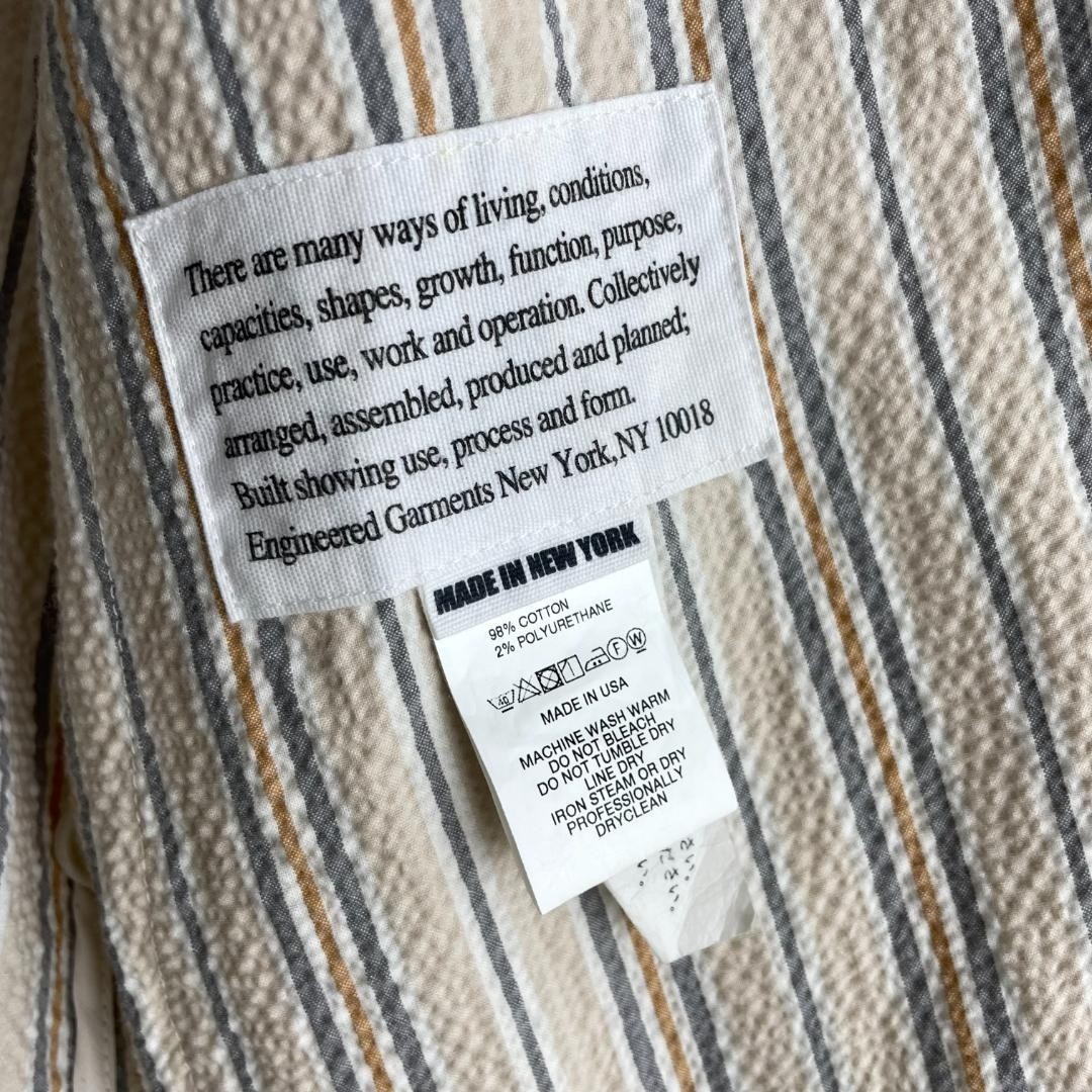 ENGINEERED GARMENTS 20SS Double Loiter Jacket Seersucker Stripe M F/S