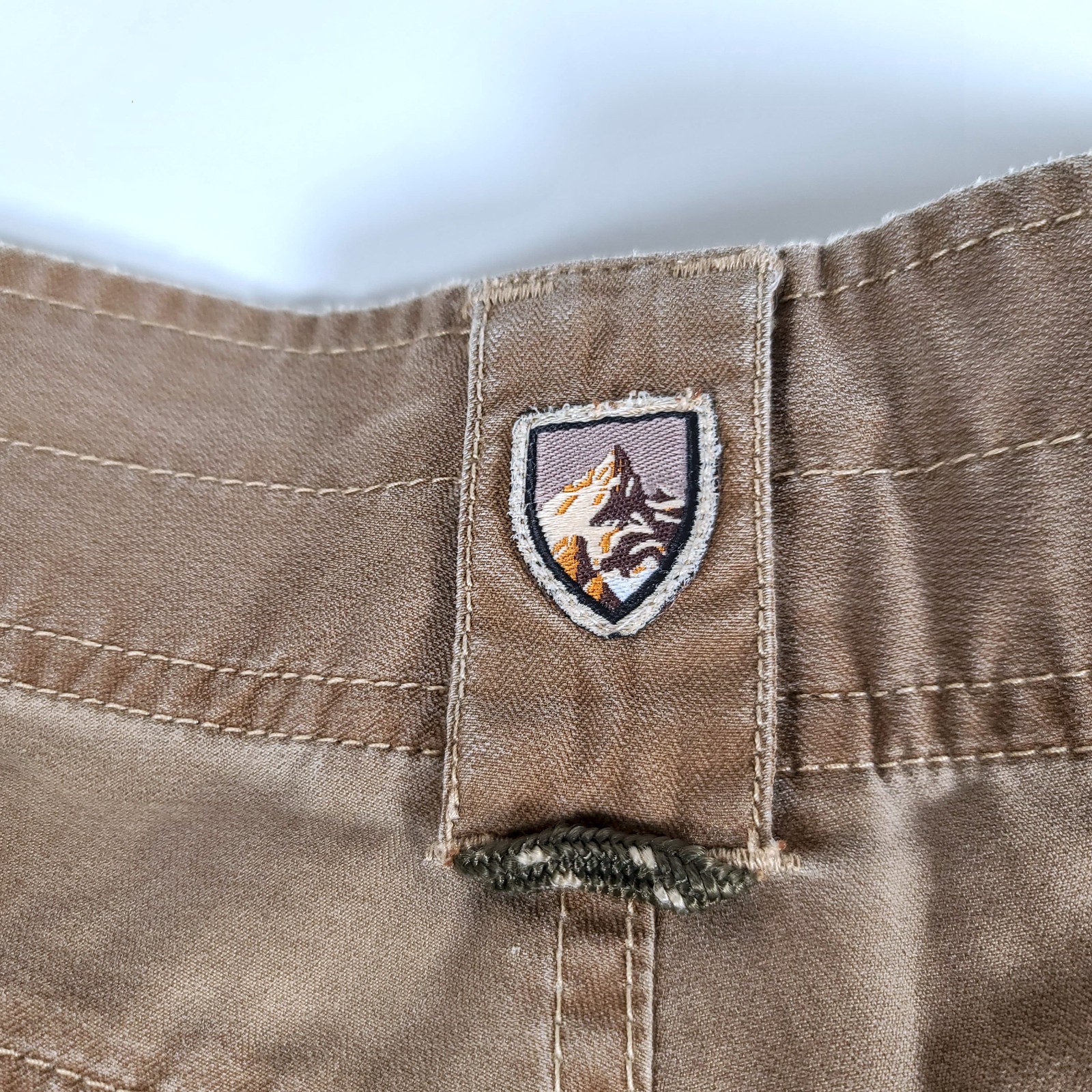 Kuhl Revolvr Cargo Shorts Men’s 36 Brown Nylon Cotton Quick Dry Zipper-Pockets