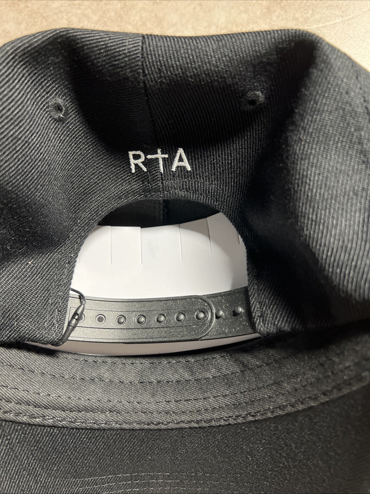 RTA Mars Hat Black And White Illuminated 3D Logo SnapBack Hat