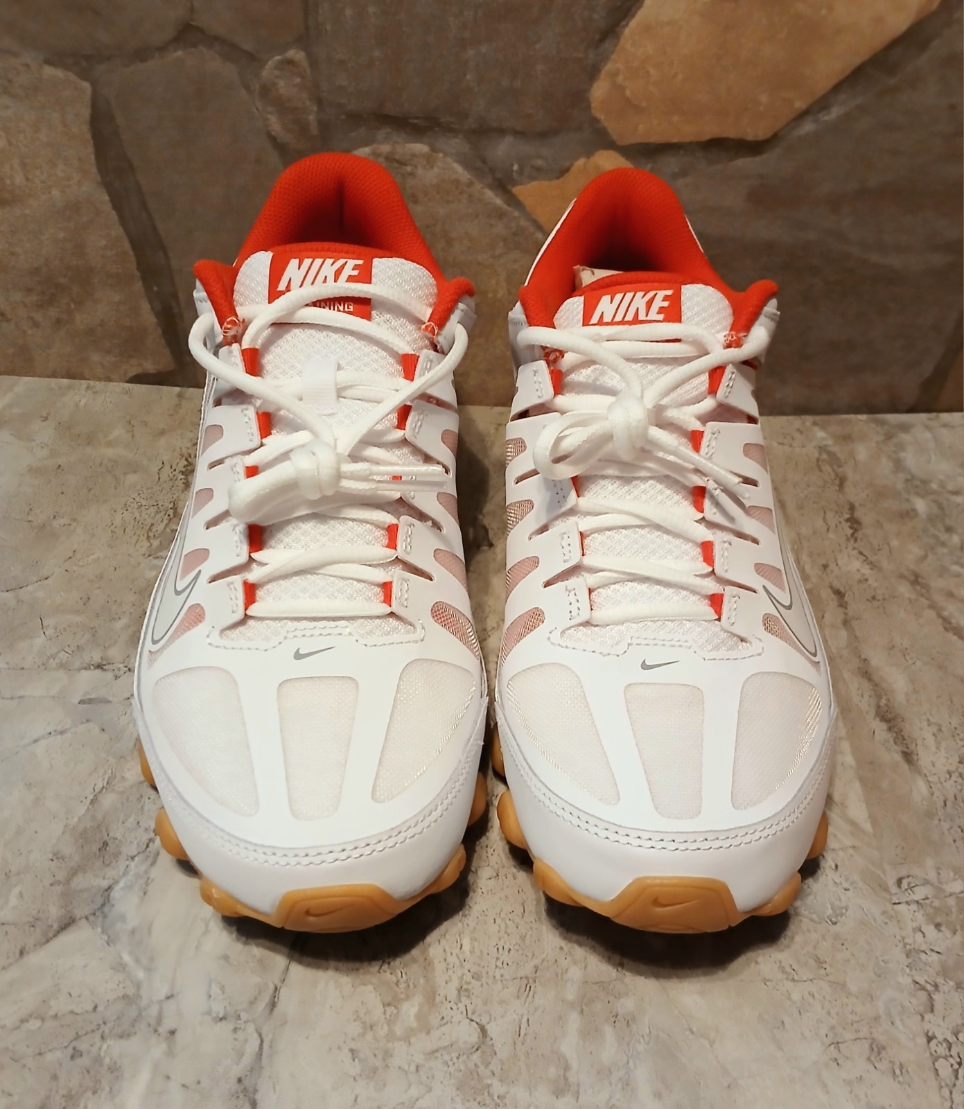 Nike Reax 8 TR Mesh NEW Men’s SIZE 8.5 Shoes WHITE Wolf Grey 621716-103 Training