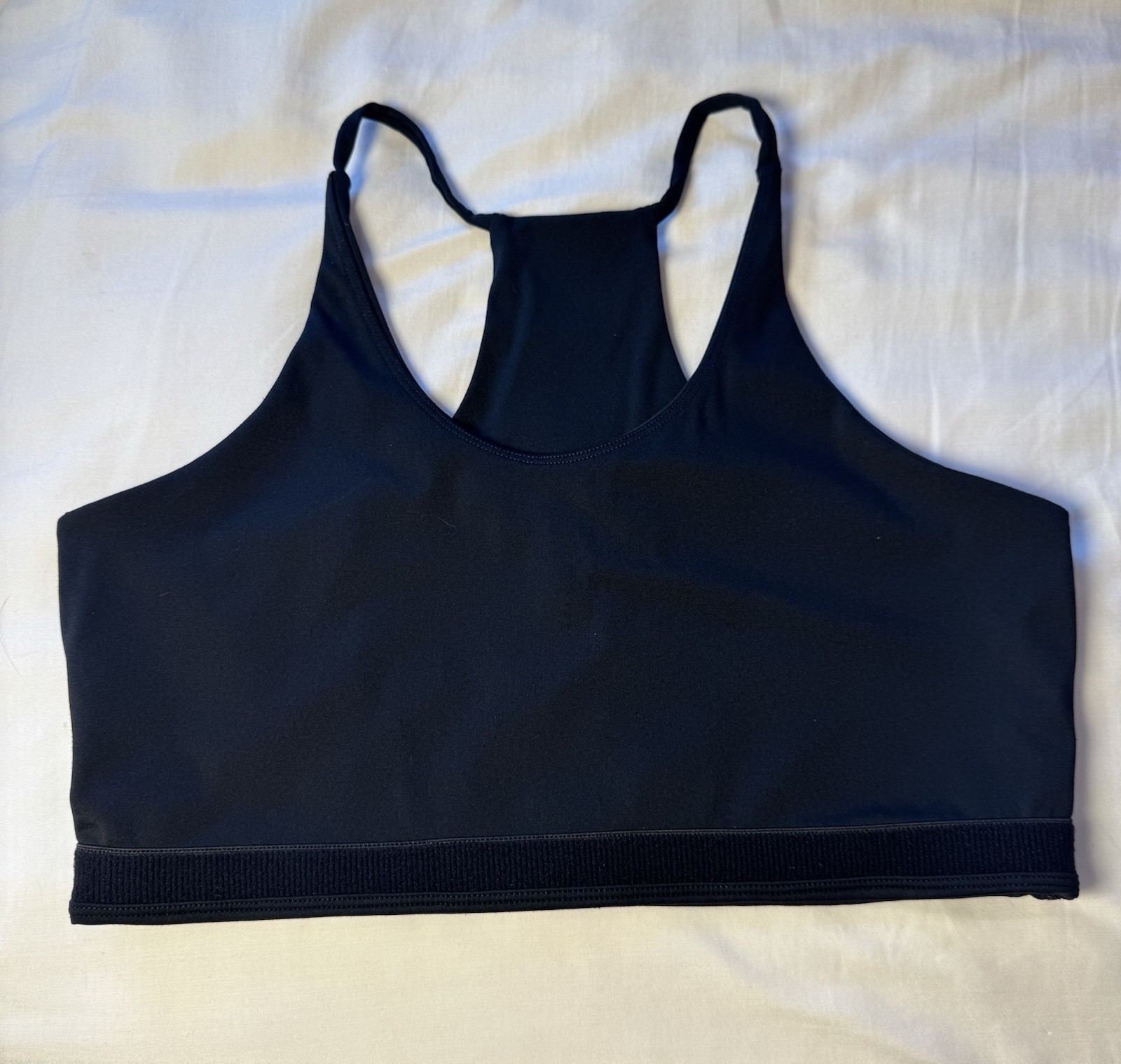 ODODOS Sports Bra Black Large Racerback Wireless Pullover Women’s Activewear