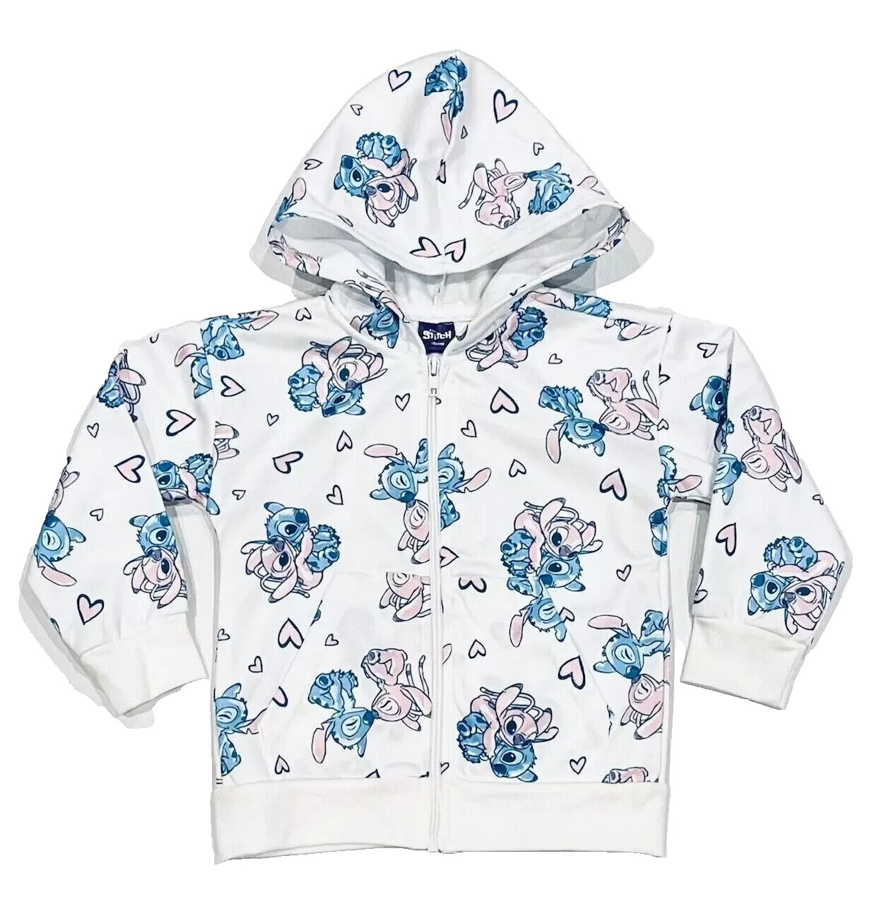 Kids Stitch and Angel Size 6 Full Zipper Hoodie Jacket NWT