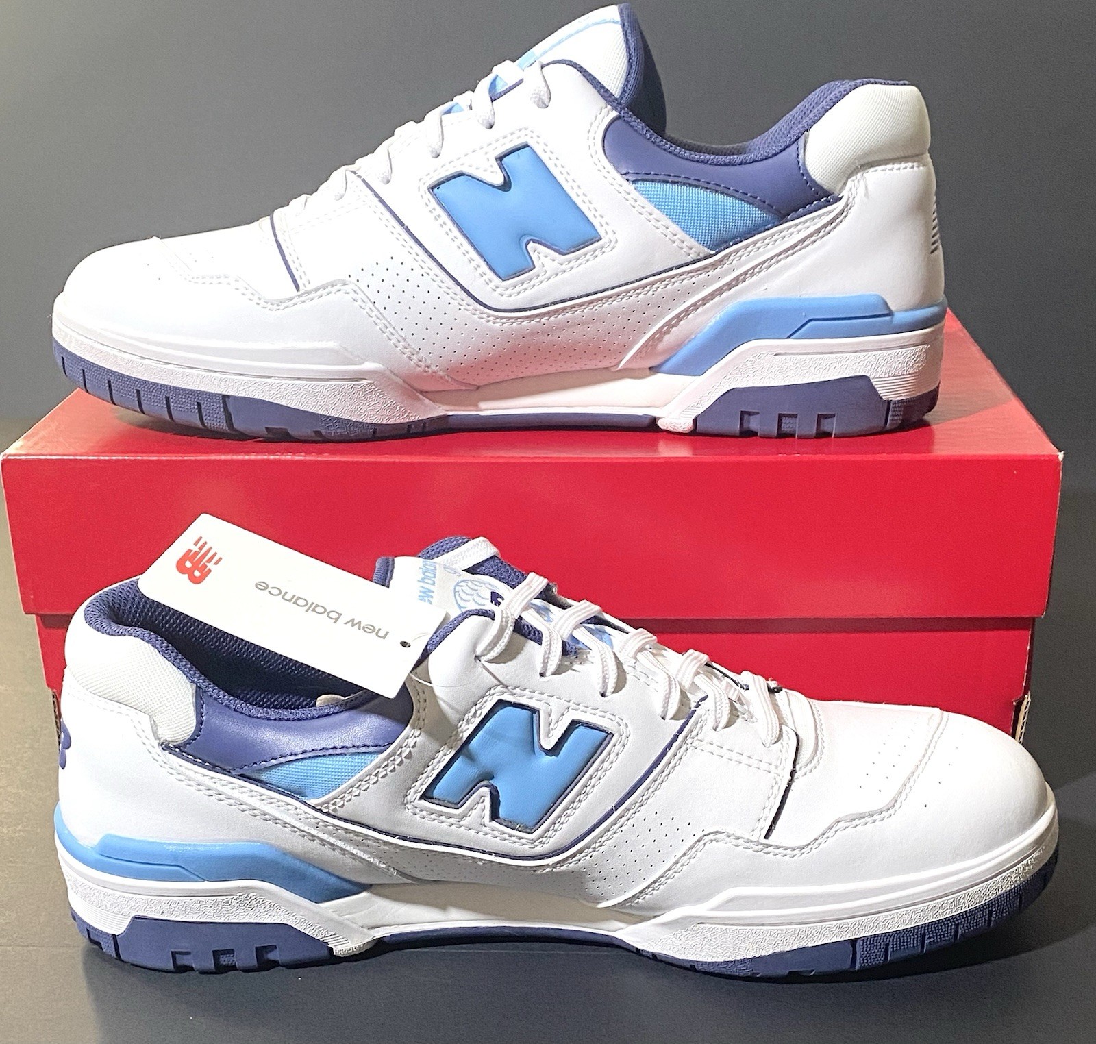 New Balance 550 UNC White University Blue Men’s Size 8 D Medium 550 SL Golf
